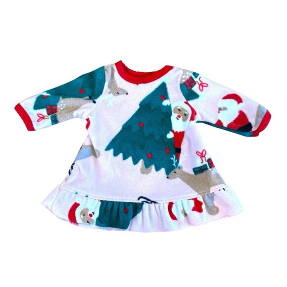 Baby Doll Nightgown - 18" Doll Carter’s Christmas Pajamas Santa Tree Reindeer - Picture 1 of 5